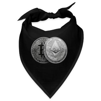 Krypto-Symbole Shirts - Bandana - Schwarz - Vorne