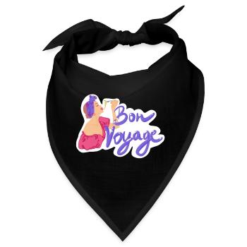 Bon Voyage Gute Reise - Bandana - Schwarz - Vorne