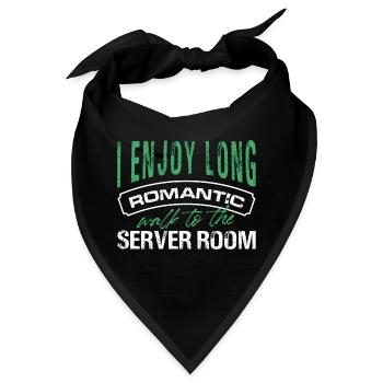 I Enjoy Long Romantic Walk To The Server Room - Bandana - Schwarz - Vorne