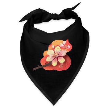 Kirschblüte - Bandana - Schwarz - Vorne