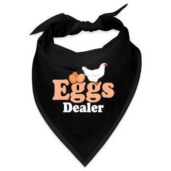 Eggs Dealer Chicken Farming Hen Rooster Farmer - Bandana - Schwarz - Vorne