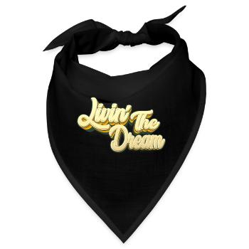 Den Traum leben - Bandana - Schwarz - Vorne