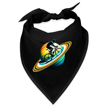 Radfahrer auf Saturn - Bandana - Schwarz - Vorne