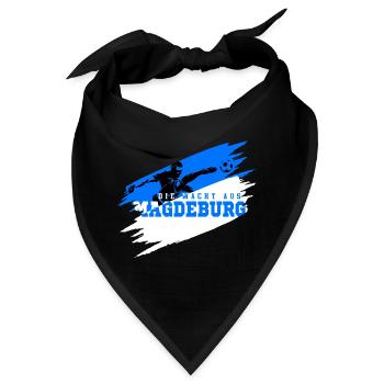 Die Macht aus Magdeburg - Bandana - Schwarz - Vorne