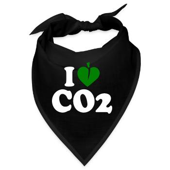 I love co2 - Bandana - Schwarz - Vorne