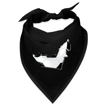 (VAE) Emirate Landkarte umrahmt echten Fußball - Bandana - Schwarz - Vorne