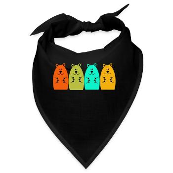 Bären - Bandana - Schwarz - Vorne