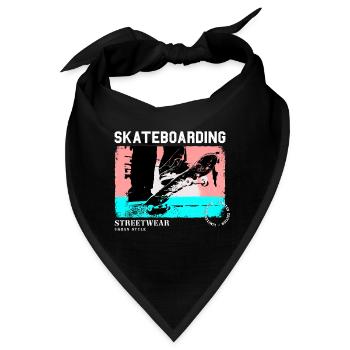 Skateboarding Skate Skater Skateboard Sk8 Vintage - Bandana - Schwarz - Vorne