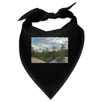 Blauer Himmel - Bandana - Schwarz - Vorne