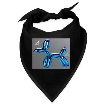 Hunde-Ballon - Bandana - Schwarz - Vorne