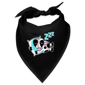 Schlafende Kuh - Bandana - Schwarz - Vorne