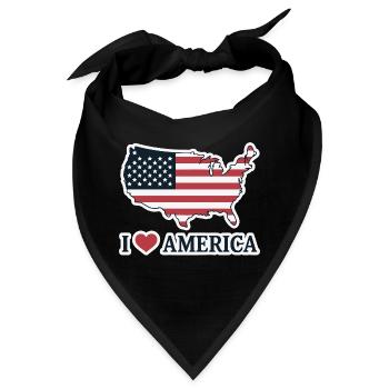 ICH LIEBE AMERIKA - Bandana - Schwarz - Vorne