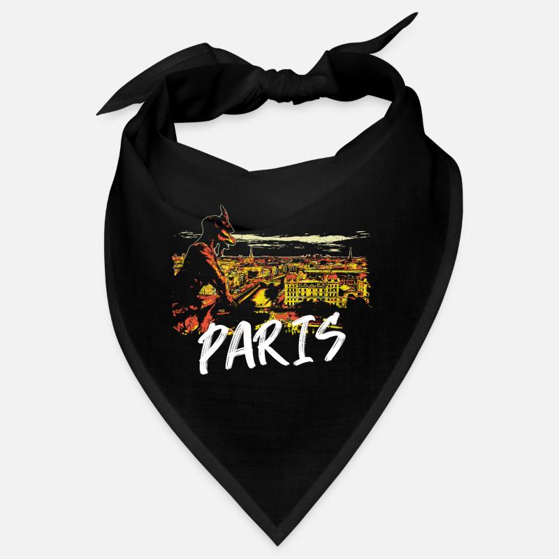 Paris Illustration with Gargoyle Bandana