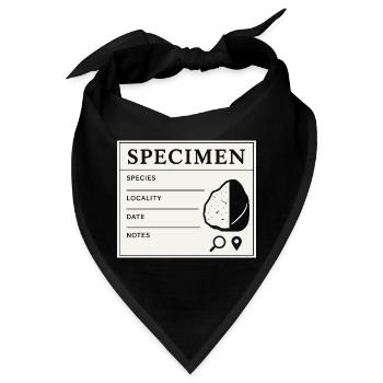 Geologische Probe Fossilien Sammler Label - Bandana - Schwarz - Vorne