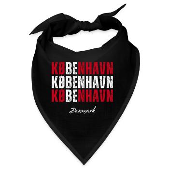 Ich liebe Kopenhagen, Kopenhagen, Dänemark - Bandana - Schwarz - Vorne