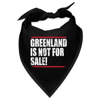 Greenland Is Not For Sale - Bandana - Schwarz - Vorne