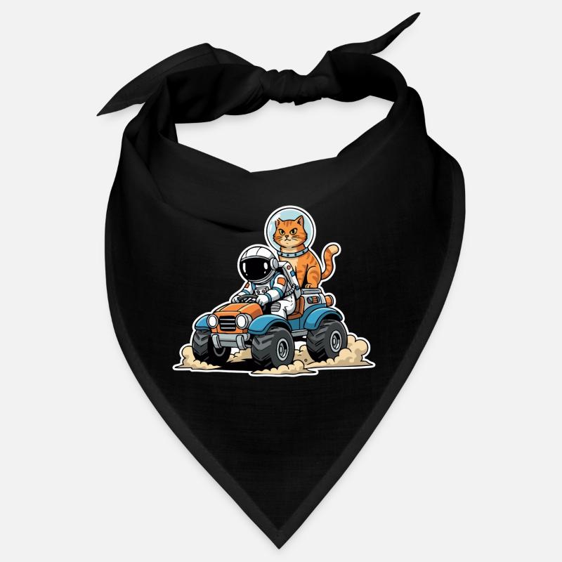Chat Roux Astronaute Quad Lunaire Espace Bandana