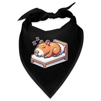 Schlafender Capybara - Bandana - Schwarz - Vorne