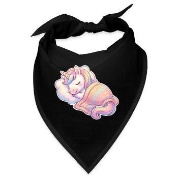 Einhorn Schlafen - Bandana - Schwarz - Vorne