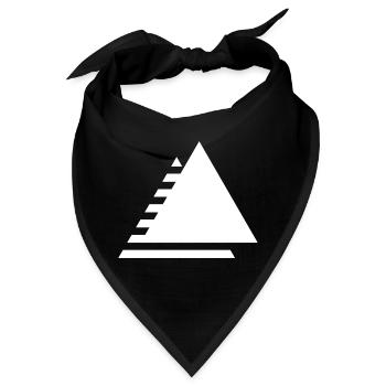 Minimalistisches gestuftes Dreieck - Bandana - Schwarz - Vorne