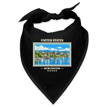 Vereinigte Staaten Burlington Vintage Reisemarke - Bandana - Schwarz - Vorne
