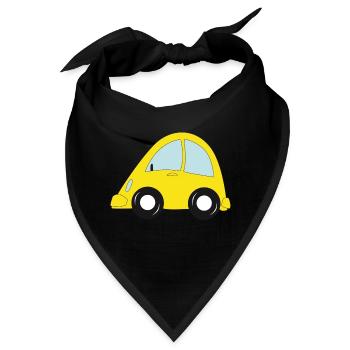 gelbe Auto - Bandana - Schwarz - Vorne