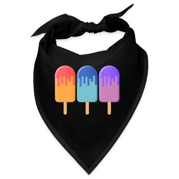 Eis am Stiel 004 AllroundDesigns - Bandana - Schwarz - Vorne