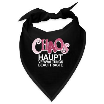 Chaos Beauftragte - lustiger Spruch für Mütter - Bandana - Schwarz - Vorne