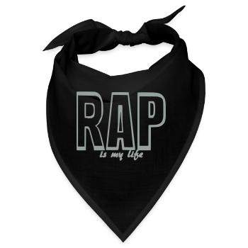 rap is my life - Bandana - Schwarz - Vorne