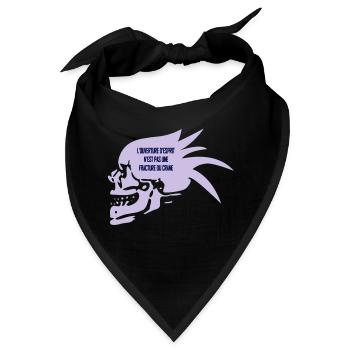 denkend - Bandana - Schwarz - Vorne