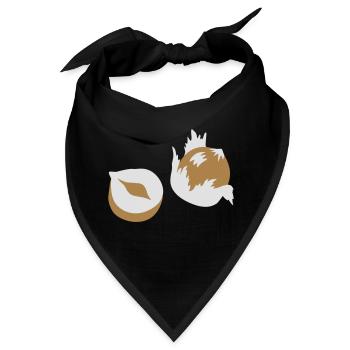 Nuss - Nuesse - Nüsse - 2C - Bandana - Schwarz - Vorne
