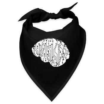 Elektrisches Gehirn CPU Daten Schaltkreis Computer - Bandana - Schwarz - Vorne