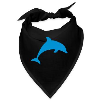 Delphin Delphin Meerestier 3062 - Bandana - Schwarz - Vorne