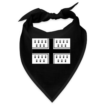 Bretonischer Marinepavillon - Bandana - Schwarz - Vorne