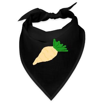 Rettich Zuckerrübe Wurzelgemüse - Bandana - Schwarz - Vorne