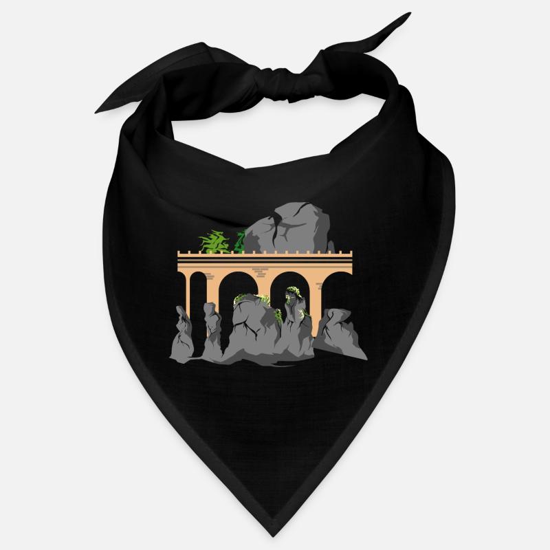 bastei saechsische schweiz berge geschenkidee - Bandana - Schwarz