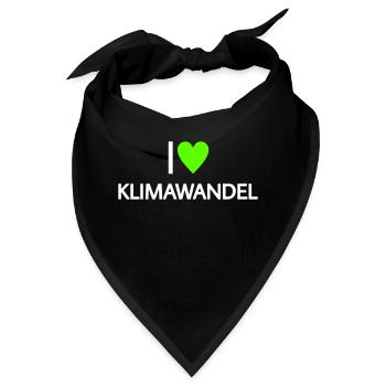 Ich liebe Klimawandel - Bandana - Schwarz - Vorne