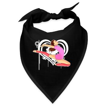 Turnen - Turnerin - Leichtathletik - Bandana - Schwarz - Vorne