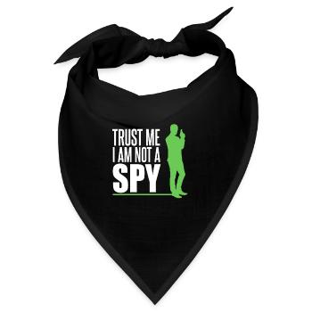 Spion Geheimagent - Bandana - Schwarz - Vorne