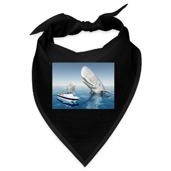 Urlaubserlebnis mit Pottwalen - Bandana - Schwarz - Vorne