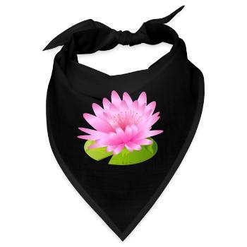 leuchtende Seerose - Inspiration großer Künstler - Bandana - Schwarz - Vorne