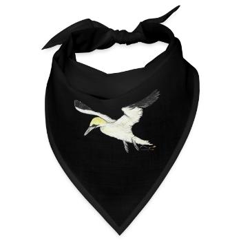 Basstölpel, ein Seevogel - Bandana - Schwarz - Vorne