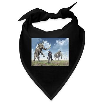 Mammute und Homo Habilis - Bandana - Schwarz - Vorne