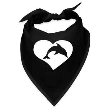 Love Dolphin - Bandana - Schwarz - Vorne