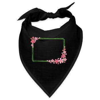 Rahmen mit Blumen - Bandana - Schwarz - Vorne