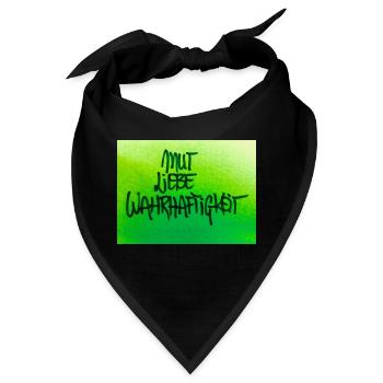 MUT, LIEBE, WAHRHEIT - Bandana - Schwarz - Vorne