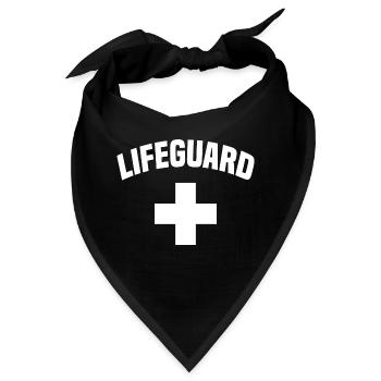 Lifeguard Bademeister Rettungsschwimmer - Bandana - Schwarz - Vorne