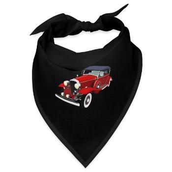 Oldtimer, Auto, Automobil - Bandana - Schwarz - Vorne