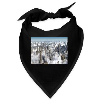 Futuristische Hochhäuser in einer Megastadt - Bandana - Schwarz - Vorne