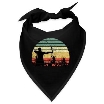 Vintage Bogen Schießen Pfeil und Bogen - Bandana - Schwarz - Vorne